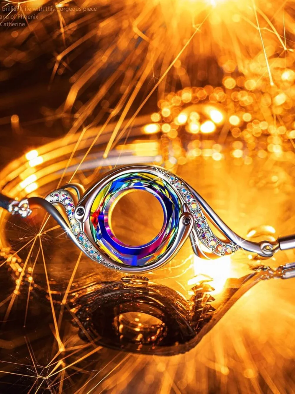 Rise From the Ashes Phoenix Adjustable Bangle Bracelet for Women | Made with Cry - Picture 4 of 6